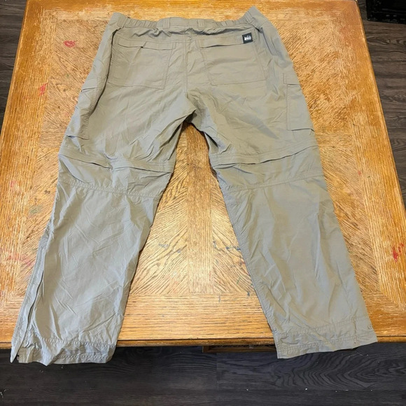 REI Sahara Mens Tan Convertible Hiking Pants, Size 38x30 Relaxed Outdoors Work - Picture 3 of 7